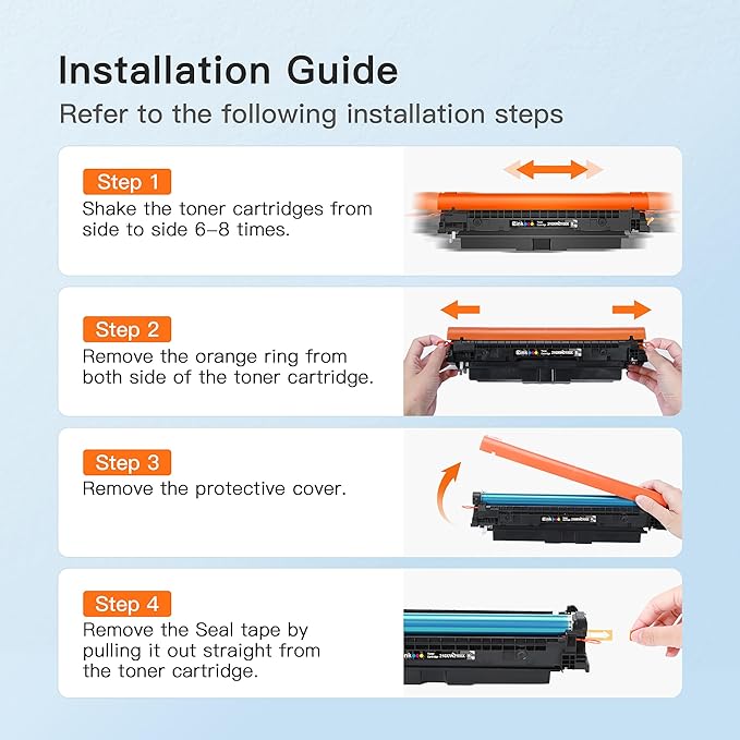 E-Z Ink 210X Toner Cartridges with Chip Compatible for HP 210X Toner Cartridges 4 Pack High Yield 210 X W2100X W2100A to Use with Color Laser Pro MFP 4301fdw 4301fdn 4301dw Pro 4201dn 4201dw (BCYM)