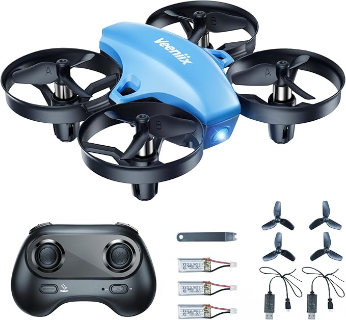 V995 Mini Drones for Kids 8-14+ and Beginners,Indoor RC Quadcopter,Small Helicopter Plane with 3D Flips,360ยฐ Rotation,Circle Fly,Auto Hover,Headless Mode and 3 Batteries,Gift for Boys and Girls
