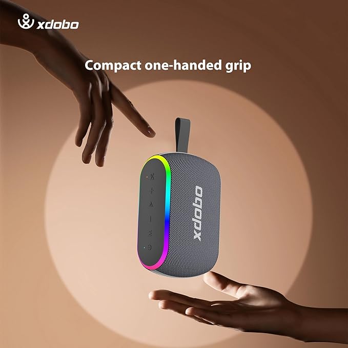 X8 Mini II Portable Bluetooth Speaker Small Bluetooth Speaker Waterproof IPX6 Computer Speakers Wireless with RGB Lights for Home/Outdoor/Party/Beach/Birthday Gift