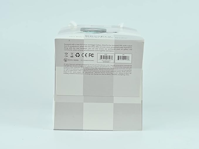 Divoom Ditoo Pro Pixel Art Gaming Portable Bluetooth Speaker with App Controlled 16X16 LED Front Panel, Also a Smart Alarm (White)