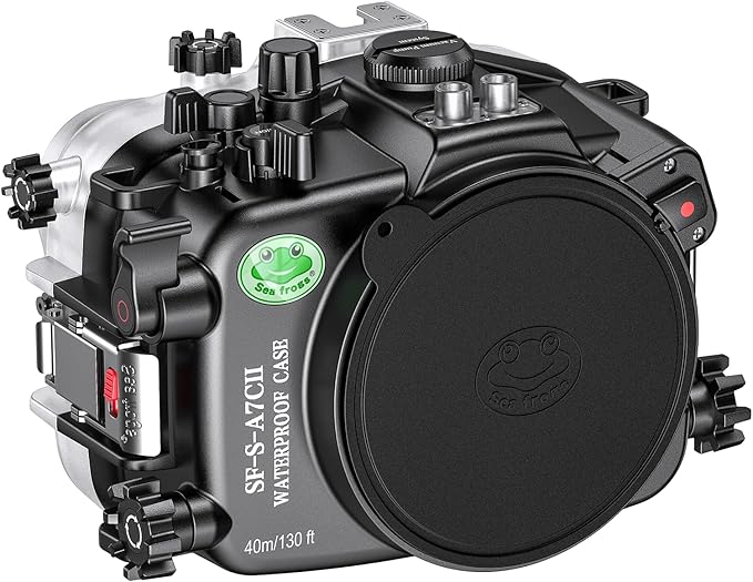 Sea frogs Underwater Camera Case Compatible with Sony A7C-II for E 10-18mm F4 OSS IPX8 40m/130ft Maximum Diving Depth Waterproof Camera Housing for Diving, Surfing, Rowing, Skiing A7C-2 A7C II