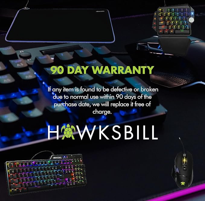 Scorpion V1 Wired Mechanical Gaming Keyboard - USB-A W/USB-C Connection Adaptor – Tactile & Clicky – Brilliant RGB Lighting Customizable Keys & Multimedia Function 104 Keys
