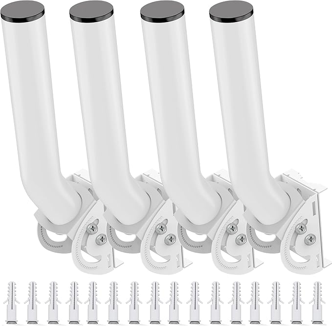 Wireless Bridge Bracket Mount, 12"(H) - Φ1.38‘’ Universal Pole and Wall Mounted Mounting Bracket Mast Kit for Yagi Antennas, Ethernet Bridges, Network Extender, Outdoor Access Points AP CPE(4-Pack)