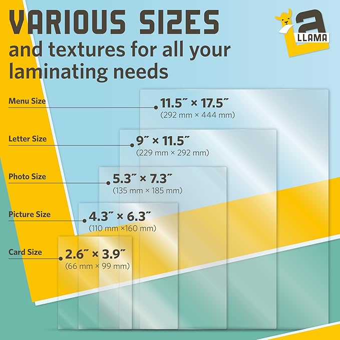 Thermal Laminating Pouches, 9 x 11.5 Inches, 5 Mil Thick, 20 Pack of Glossy Lamination Pouches, Fitted for Letter Size Laminating Sheets 8.5 x 11