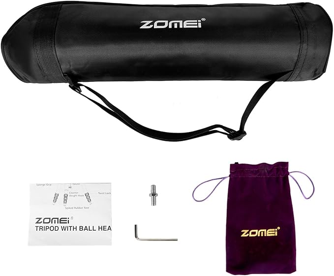 ZOMEI Z688 Travel Camera Tripod Aluminum Alloy Portable Monopod with Ball Head ann Carrying Bag for Canon Nikon Sony DSLR Camera