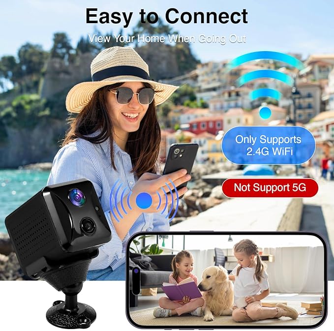 2025 Upgraded Hidden Camera Spy Camera,4K HD Mini Nanny Cam for Home/Office with Night Vision, App Control WiFi Indoor Security Camera, Motion Detection,Wireless Remote Viewing Cam