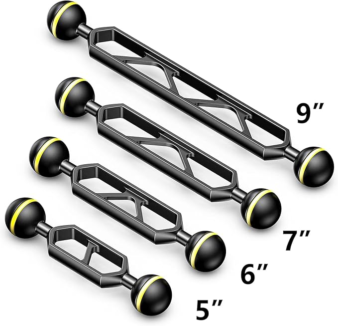 Sea frogs Double Ball Arm 5.0" Essential Underwater Photography Gear Lighting System Aluminum Alloy Diving Equipment Accessory Lightweight Arms AM-16