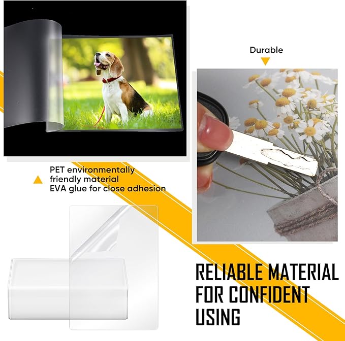 Sherr 200 Pack 10 Mil Laminating Pouches Thermal Laminating Sheets Letter Size Clear Plastic Paper Hot Glossy Sheets Office Supplies (4 x 6 Inch)