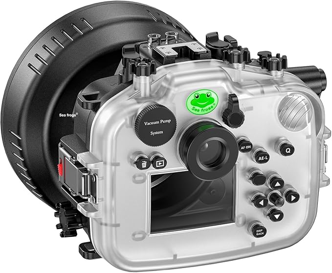 Sea frogs Waterproof Camera Housing Compatible with Fujifilm X-T4 16-50MM 18-55MM IPX8 40m/130ft Maximum Diving Depth Underwater Camera Case for Diving, Surfing, Rowing, Skiing