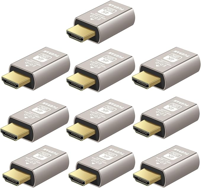 4K 120Hz HDMI 2.1 Dummy Plug – High-Resolution Virtual Display Emulator for PC, VR Headsets & Cryptocurrency Mining EDID Headless Ghost Display Adapter(4K-120Hz-10P)