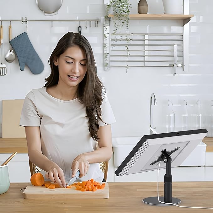 Tiltable Stand for Echo Show 21 & 15 (1st, 2nd Gen), Rotatable & Tiltable Up to 90 Degrees, Compatible with Echo Show 21, 15 1st & 2nd Gen, Aluminum Tabletop Stand