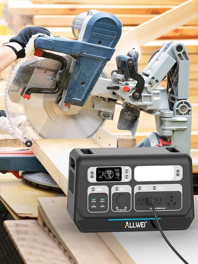 ALLWEI 2400W LiFePO4 Portable Power Station,2048Wh Solar Generator with 1500W AC Charging &1200W Solar Charging,with ATS UPS Mode, 4 AC Outlet(Power Lifting 3600W) for Home Backup, Power Outages & RVs