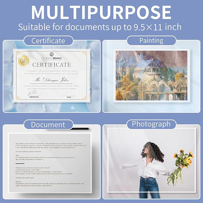 Laminating Sheets, PANDRI 300 Pack Thermal Laminator Pouches Holds 8.5 x 11 Inch, 5 Mil Clear Laminator Paper 9 x 11.5 Inch, Letter Size