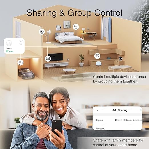 GHome Smart 5G 15A WiFi Smart Plug Compatible with Alexa and Google Home, Outlet Timer Smart Home WiFi Outlet Timer with Remote Control, 5GHz and 2.4GHz Wi-Fi Sockets, ETL FCC Listed, White, 1 Pack