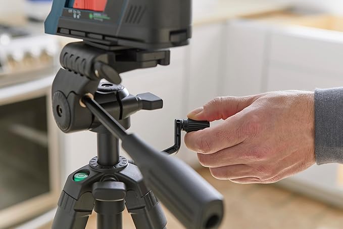 BOSCH BT 150 Compact Tripod with Extendable Height for Use with Line Lasers, Point Lasers, and Laser Distance Measures