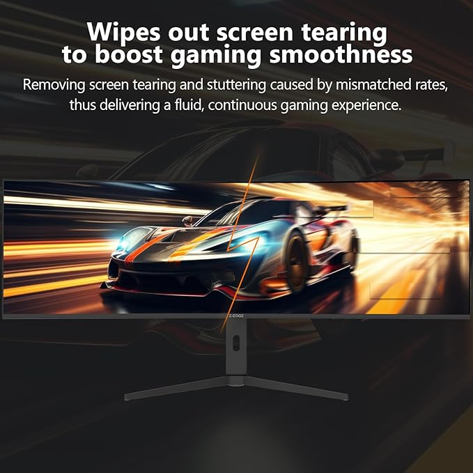 5K Monitor, Z-Edge 49 inch IPS Curved Gaming Monitor, DQHD 5120x1440 Computer Monitor,144Hz, 32:9 Ultrawide, 1ms MPRT, 400 cd/m², 10bit, UG49W HDMI*2, DP*1, USB-C, PIP/PBP, Adjustable Stand