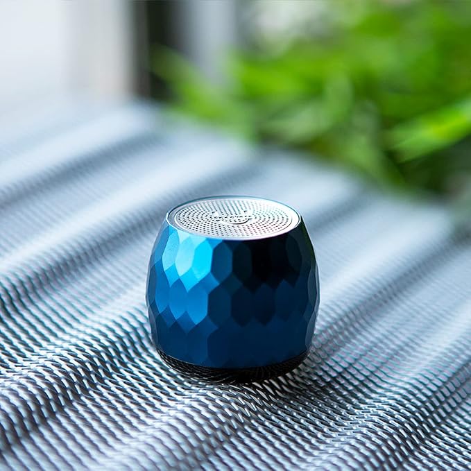 Fashionit U Micro - Small Bluetooth Speaker | Coin-Sized Speakers Bluetooth Wireless with Built-in Mic & Remote Shutter | Portable Rich Sound for Travel, Shower, Beach |Glam Midnight Blue