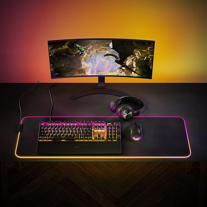 SteelSeries Apex Pro HyperMagnetic Gaming Keyboard — Adjustable Actuation — OLED Screen — RGB – USB Passthrough