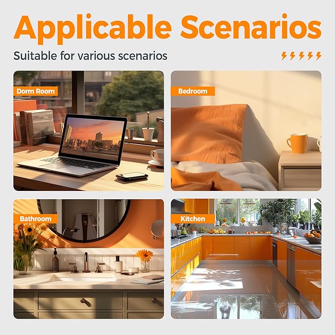 Surge Protector Outlet Extender, TESSAN Multi Plug Adapter with 4 Outlet Splitter and 3 USB (1 USB C), Multiple Plug Expander for Home Office Dorm Room Essentials