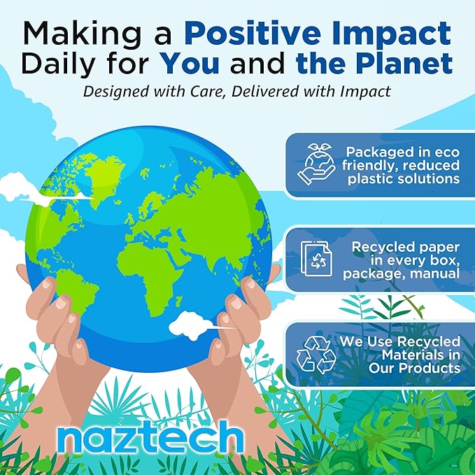 Naztech Xpods PRO Ear Buds - (Black) True Wireless Earbuds Noise Cancelling Earbuds Wireless Bluetooth Earphone for Gym Sound Cancelling in Ear Headphones Fitness Earphones Includes Charging Case