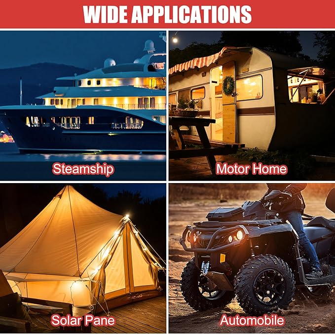 Bus Bar 12v Power Distribution Block 250A Bus Bar with 4 x 5/16" Studs Marine Battery Busbars Terminal Ground Distribution Block with Cover for Automotive, Boat, Car, Solar Wiring (Pair, Red & Black)