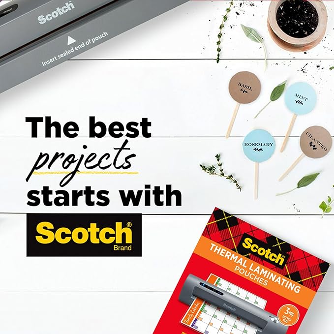 Scotch TL901X Thermal Laminator, 1 Laminating Machine, Gray, Laminate School Assignments and Documents, for Dorm Room or School Supplies, 9 in.