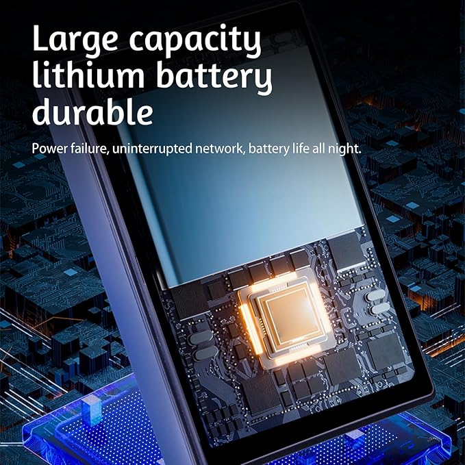 UPS Power Supply, 10400mAh Battery Backup Power Supply, 36W USB 5V DC 5V 9V 12V POE 15V 24V 6 Outlets, Small Lightweight for Security Camera Router (US Plug)