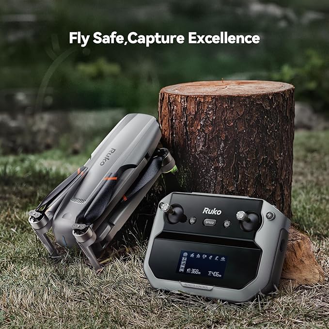 Ruko F11PRO 2 Drone with 6K Camera for Adults, 3-Axis Gimbal, 4K/30fps Video, 70-Min Flight Time with 2 Batteries, 10000ft FPV Transmission Professional Drone, Auto Return, Beginner Mode