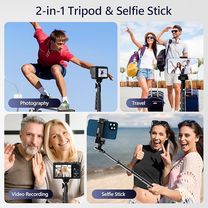 EMART 63" Phone Tripod for iPhone & Selfie Stick, Adjustable Cellphone Tripod Stand with Remote and Phone Holder, Compatible with Camera Ring Light Filming for Video Recording Live Streaming