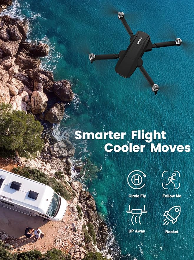 GPS Drone with Camera for Adults 4K, 5.5" Touchscreen Controller, 3-Axis Gimbal & EIS, 46 Mins Flight, 2KM FPV Transmission, Under 249g Foldable Quadcopter, Brushless Motors, Auto Return, Gift for Beginner