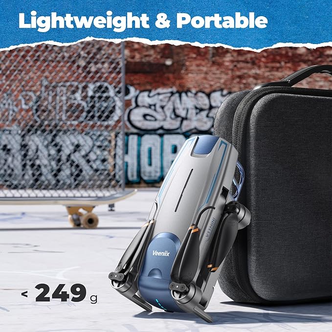 V11MINI Drones with Camera for Adults 4K,Under 249g,60-Min Flight Time with 2 batteries,5GHz Transmission,GPS Auto Return,Follow Me,4K FPV Drone,Foldable and Lightweight,Ideal for Beginners,Adults