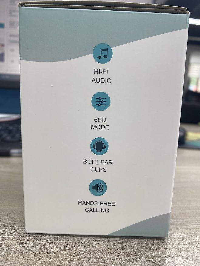 Uliptz Wireless Bluetooth Headphones, 65H Playtime, 6EQ Sound Modes, HiFi Stereo Over Ear Headphones with Microphone, Foldable Bluetooth 5.3 Headphone for Travel/Office/Cellphone/PC (Rose Gold)