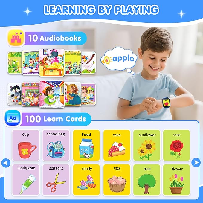 Smart Watch for Kids with 39 Games Touchscreen Camera Video, Music Player, Pedometer, Calculator, Calendar, Stopwatch, Flashlight, Alarm Clock 12/24 hr, Birthday Gifts Toys for Boys Ages 3-12