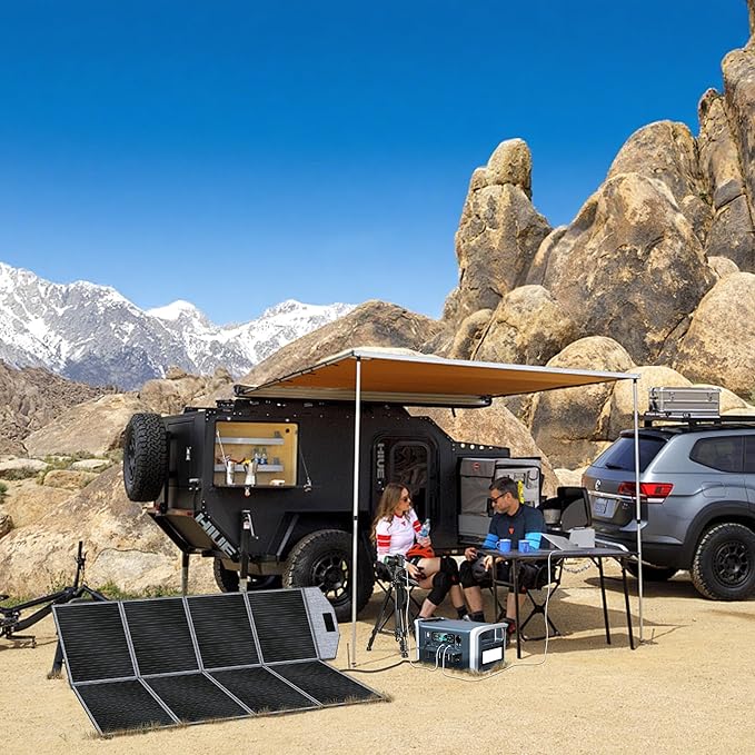 Portable Power Station 1600W with 400W Solar Panel - 1024Wh Solar Generator LiFePO4 Battery Fast Charging 0-80% in 1Hr for RV Camping Emergency Backup