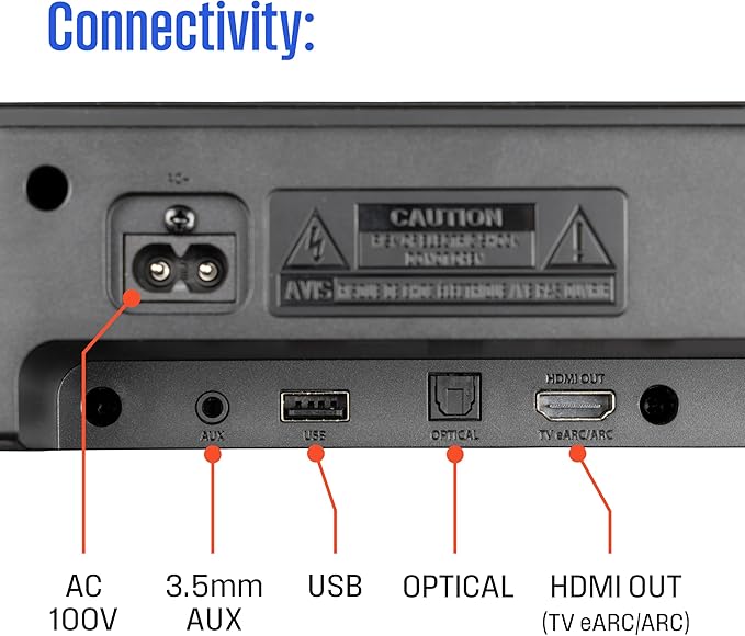 Westinghouse 5.1.2 Channel Soundbar for Smart TV, 200W Surround Sound w/Dolby Atmos & Dolby Digital Plus, Wireless Subwoofer, Home Theater Audio, eArc, HDMI, Bluetooth, Roku TV Ready