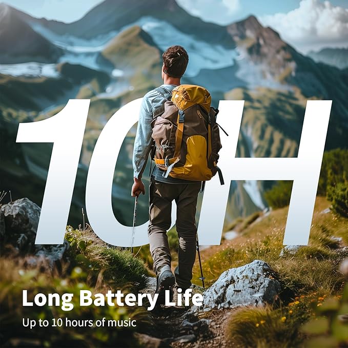 PSIER Bone Conduction Headphones, Open Ear Bluetooth 5.4 Headphones, Bone Conduction Earbuds 10H Playtimes Sports Earphones with Mic, IPX6 Waterproof Earbuds for Hiking, Cycling, Gym, Black