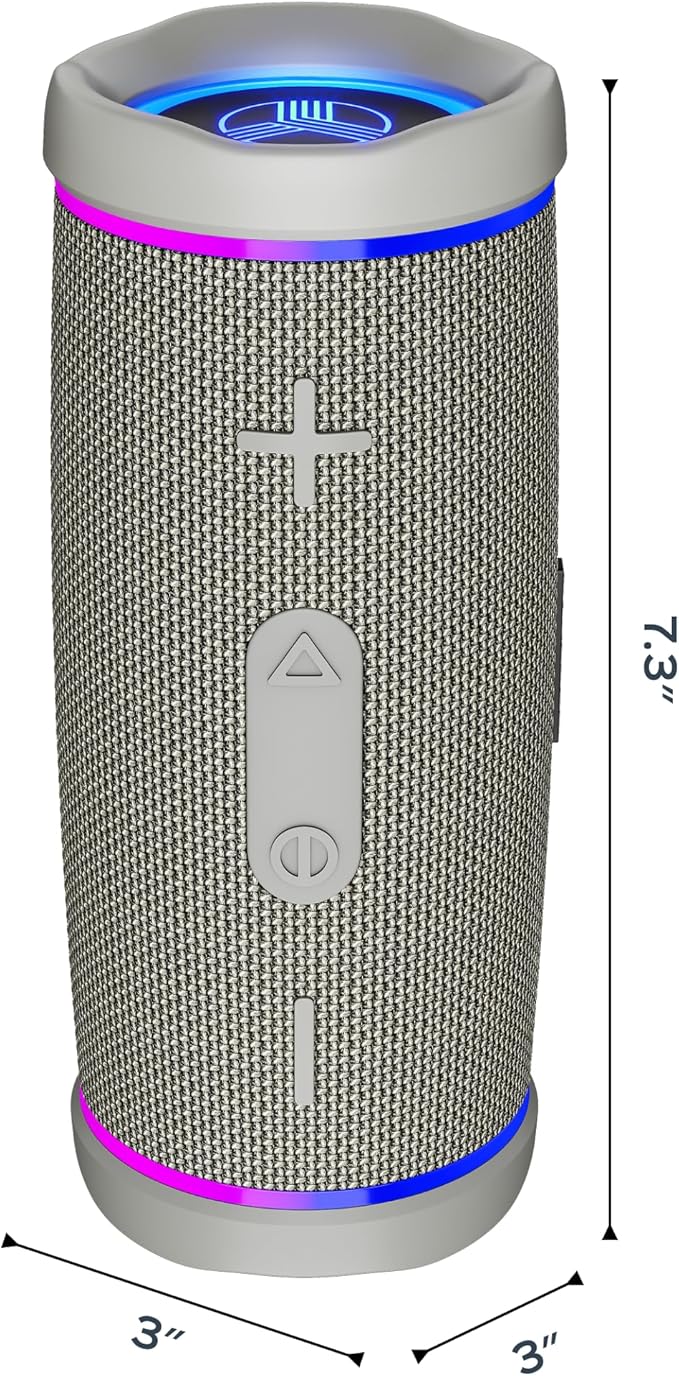 TREBLAB HD77 Bluetooth Speaker - Powerful 360° Sound with Impactful Bass, 30W Portable Wireless Audio, 20H Battery, IPX7 Waterproof, TWS Stereo, Shockproof Design for Outdoor, Beach, Pool, Jobsite