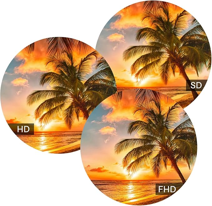 SYLVOX 27 Inch TV 12/24 Volt TV Full HD RV TV,1080P, Built-in Digital Video Disc Player and FM Radio, for Home, RV Camper and Mobile Use, Black