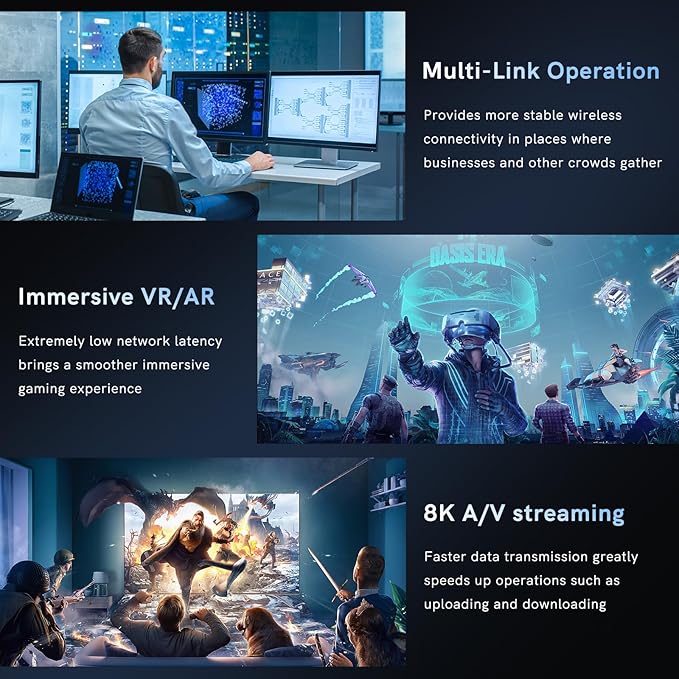 WiFi 7 Network Card 8774Mbps QFly PCIe WiFi Card with Bluetooth 5.4, BE200 Chipset, Tri-Bands(6GHz/5GHz/2.4GHz) Wireless Network Adapter for PC, Support Win11(64 bit), only Support Intel CPU