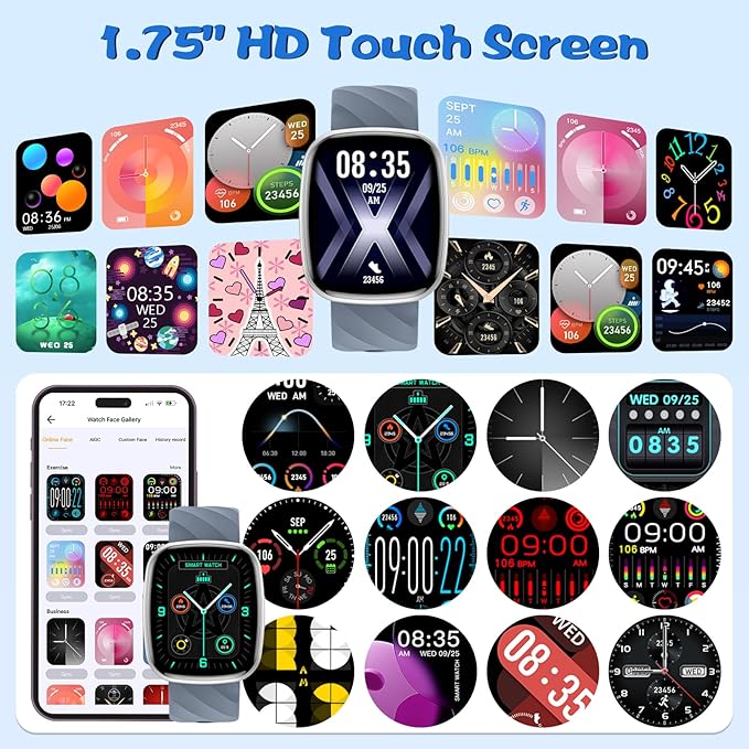 Smart Watch for Kids Fitness Activity Tracker for Boys Girls, Waterproof, Puzzle Games, Alarm Music, Sport Mode, Heart Rate, Sleep, Pedometer, Children Smartwatch Birthday Gift for Teens, Silver