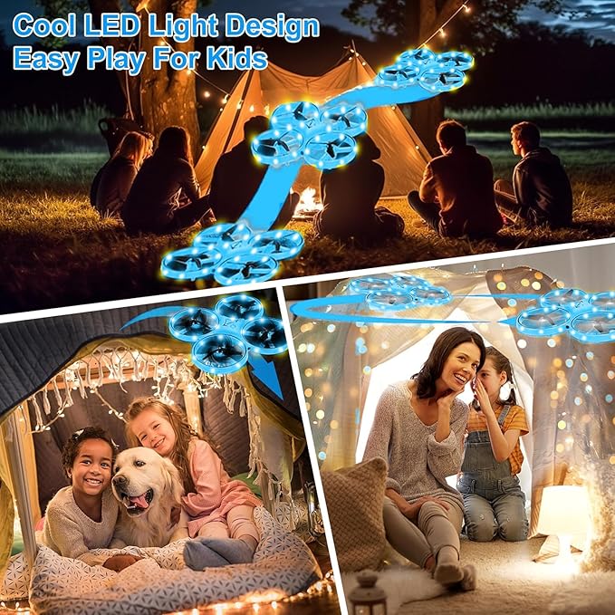 2025 Upgraded Hand Controlled Drone for kids,Somatosensory aircraft with Smart Watch Controlled, Gesture sensing aircraft Cool LED Remote Control Drone 360° Flips,quadcopter