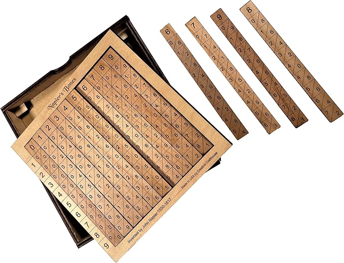 Creative Crafthouse Napiers Bones - Classic Math Calculator for Educators and Math Geeks