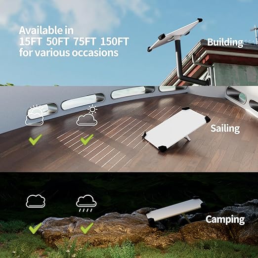 Starlink Gen 3 Ethernet Replacement Cable - 75FT/25M Weatherproof Outdoor Extension Cable with Accessories - Standard V3 for Starlink Mini