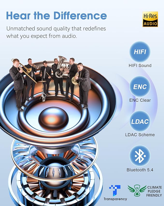 MUSICOZY Sleep Headphones Headband, Wireless Earbuds Earphones Sweat Resistant with Ultra-Thin HD Stereo Speaker, Bluetooth 5.4 for Workout Running Cool Gadgets Unique Gifts