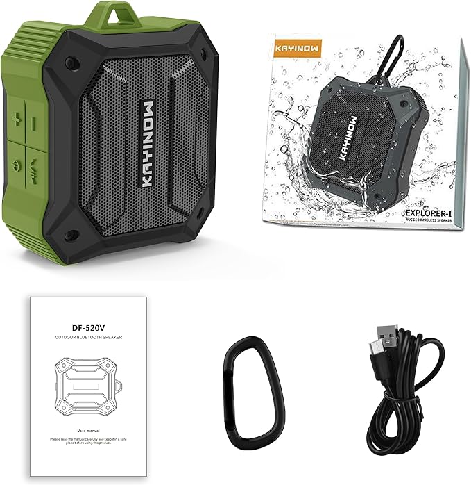 Portable Bluetooth Speaker with IPX7 Waterproofing and Shockproofing, TWS Stereo Pairing and Hands-Free Calling, 12H Playtime, Small Wireless Speaker for Outdoor Scenarios Travel Beach Shower