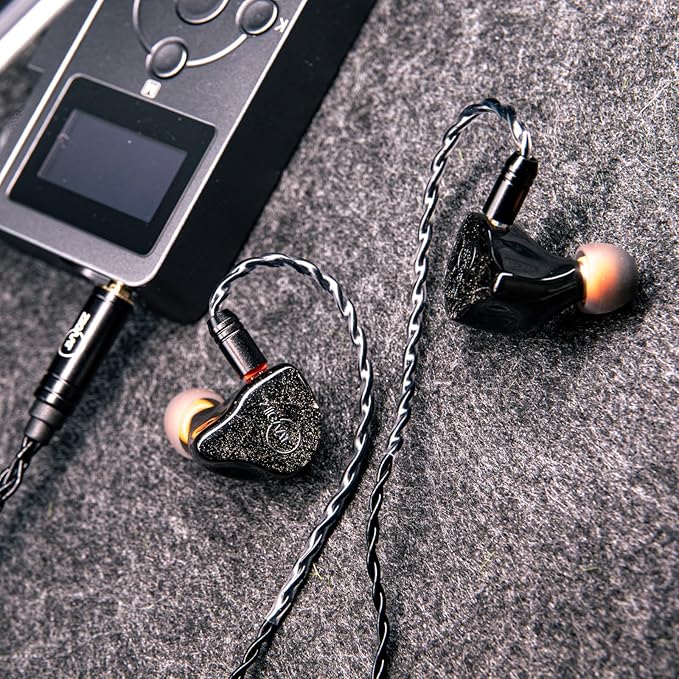 Linsoul ZiiGaat Lush in Ear Monitor, 1DD+4BA Hybrid Earphone IEM, Studio Monitor Tunning Wired Earbuds with Detachable Cable for Professional Music Engineers Audiophiles (Silver)