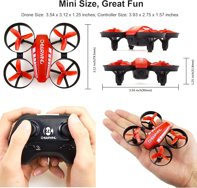 Cheerwing CW10 Mini Drone for Kids WiFi FPV Drone with Camera, RC Drone Gift Toy for Boys and Girls with Auto Hovering, Voice Control