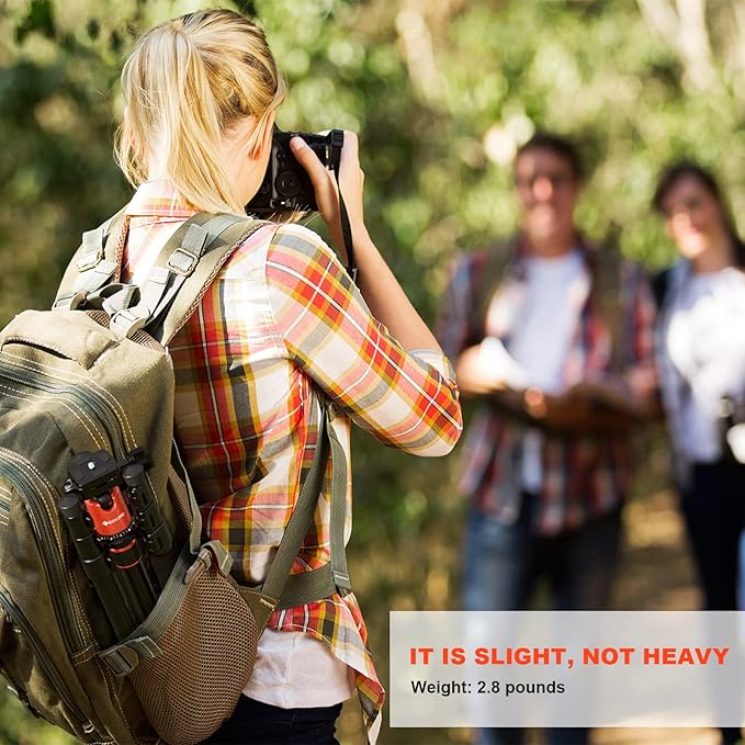 GEEKOTO 58” Magnetic Tripod, Compact Aluminum Alloy Lightweight Magsafe Camera Tripod with 360 Degree Panorama Ball Head, Professional Camera Tripod for Travelling, Learning and Working