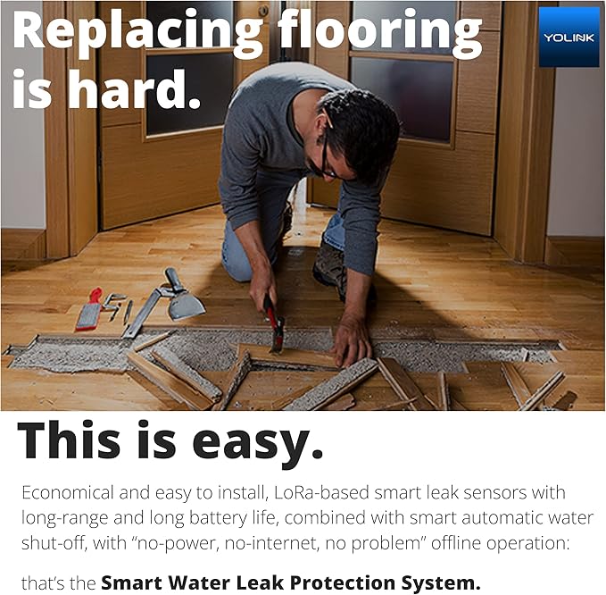 YoLink X3 Valve Controller Kit, 1/2" Brass Motorized Ball Valve, LoRa Long Range, 10+ Year Lithium, D2D with Leak Sensors & Fob, App Control & Schedules, Alexa/IFTTT/Home Assistant, Hub Required