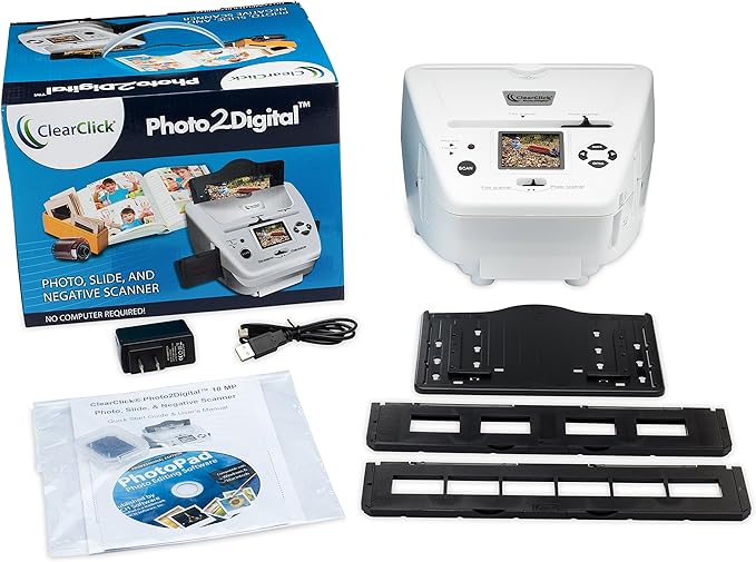 ClearClick Digital Photo, Slide, and Film Scanner With 4 GB Memory Card & Editing Software